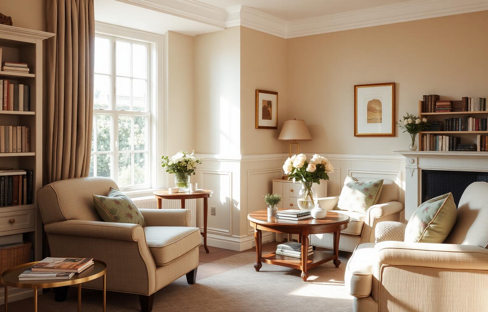 A sunlit lounge at The Willows